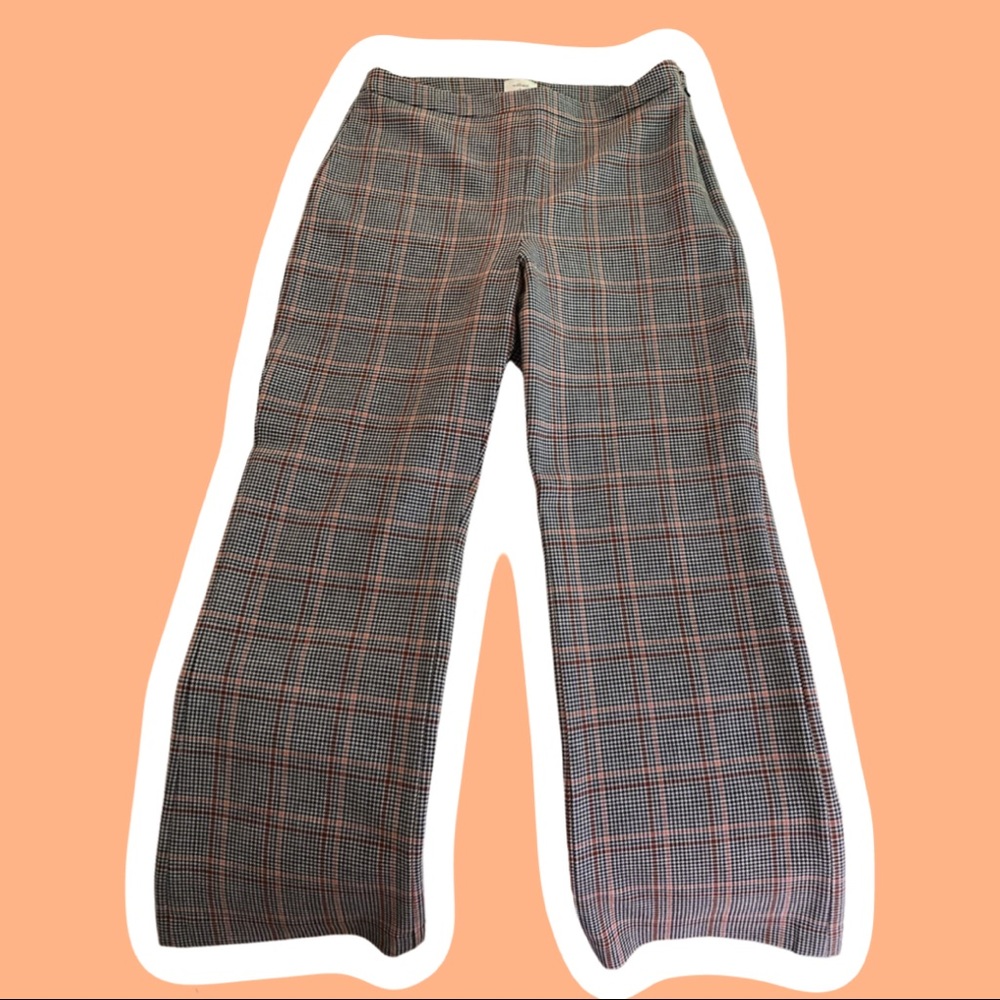 Aritzia Wilfred kick-flare plaid pant